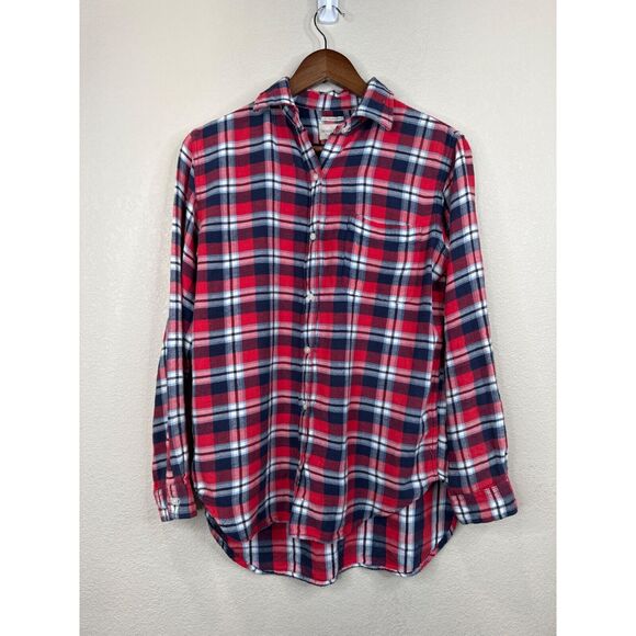 Denim and Supply Women Thin Flannel Boyfriend Button Down Plaid Fall Small - Picture 1 of 14